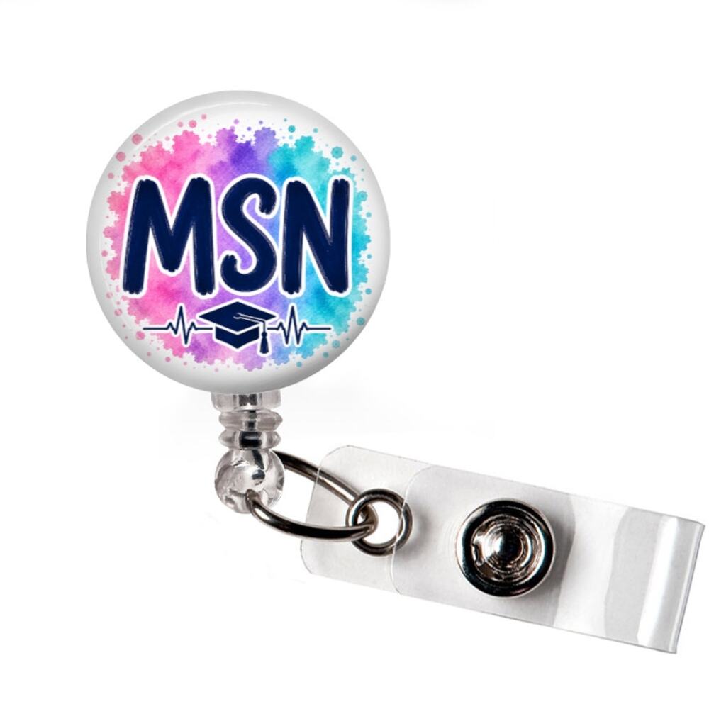 MSN Badge Reel Master of Science in Nursing RN Graduation Gift Nurse